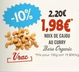 Naturalia BASE ORGANIC Noix de cajou au curry offre