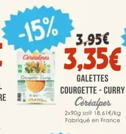 Naturalia CÉRÉALPES Galettes courgette curry offre