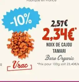 Naturalia BASE ORGANIC Noix de cajou tamari offre