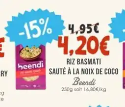 Naturalia BEENDI Riz basmati sauté à la noix de coco offre