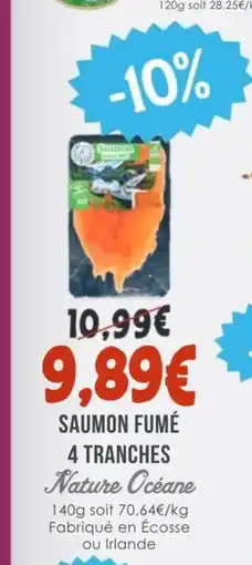 Naturalia NATURE OCÉANE Saumon fumé 4 tranches offre