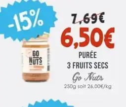 Naturalia GO NUTS Purée 3 fruits secs offre