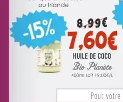 Naturalia BIO PLANÈTE Huile de coco offre