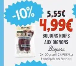 Naturalia BIOPORC Boudins noirs aux oignons offre