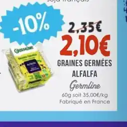 Naturalia GERMLINE Graines germées alfalfa offre
