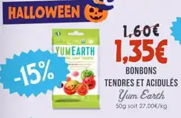 Naturalia YUM EARTH Bonbons tendres et acidulés offre