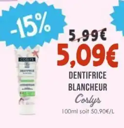 Naturalia COSLYS Dentifrice blancheur offre