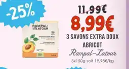 Naturalia RAMPAL LATOUR 3 Savons extra doux abricot offre