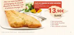 Gel 2000 Filets de limande du nord meunière offre