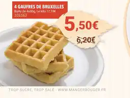 Gel 2000 4 gaufres de bruxelles offre