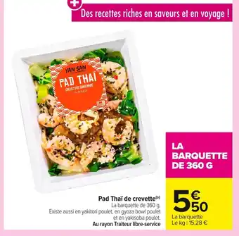 Pad Thaï de crevette