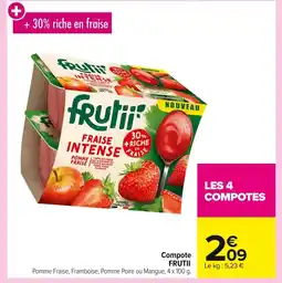 Carrefour FRUTII Compote offre
