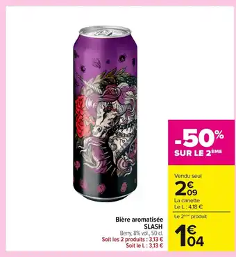 Carrefour SLASH Bière aromatisée offre