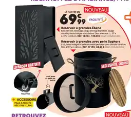 Shopix Réservoir à granulés Ébène offre