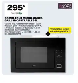 Brico Dépôt Combi-four micro-ondes grill encastrable offre