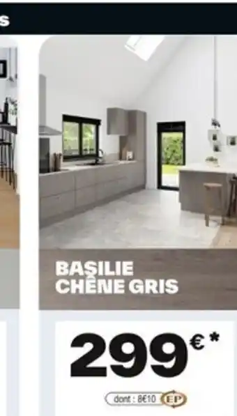 Brico Dépôt Basilie chêne gris offre