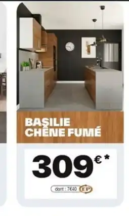 Brico Dépôt Başilie chêne fumé offre