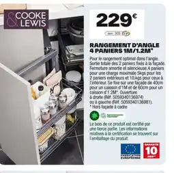 Brico Dépôt Rangement d'angle 4 paniers offre
