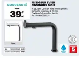 Brico Dépôt Mitigeur evier cascabel noir offre