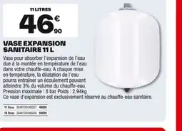 Brico Dépôt Vase expansion sanitaire offre