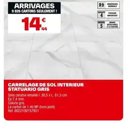 Brico Dépôt Carrelage de sol interieur statuario gris offre