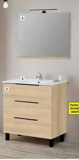 Brico Dépôt Ensemble meuble + vasque miroir denver offre