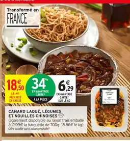 Intermarché Contact Canard laqué, légumes et nouilles chinoises offre