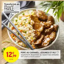 Intermarché Contact Porc au caramel, légumes et riz offre