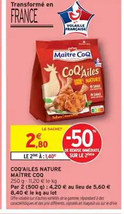 Intermarché Contact MAÎTRE COQ Coq'ailes nature offre