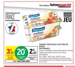 Intermarché Contact PATURAGES Yaourt onctueux aux fruits mixés offre