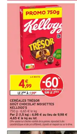 Intermarché Contact KELLOGG'S Céréales trésor goût chocolat noisettes offre