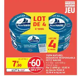 Intermarché Contact PETIT NAVIRE Thon entier au naturel démarche responsable offre