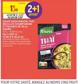 Intermarché Contact KNORR Soupe déshydratée that nouilles champignons et pousses de soja offre