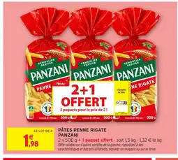 Intermarché Contact PANZANI Pâtes penne rigate offre
