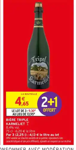 Intermarché Contact TRIPLE KARMELIET Bière offre