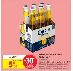 Intermarché Contact CORONA Bière blonde extra offre
