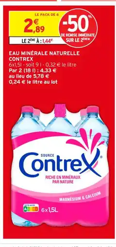 Intermarché Contact CONTREX Eau minérale naturelle offre