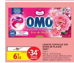 Intermarché Contact OMO Lessive capsules x29 rosir de plaisir offre