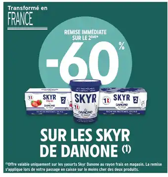 Sur les skyr de danone