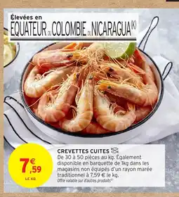 Intermarché Crevettes cuites offre