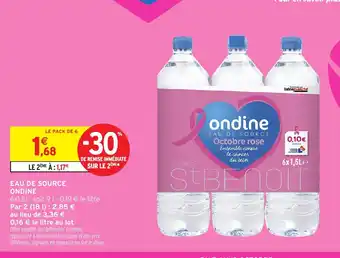 Intermarché ONDINE Eau de source offre