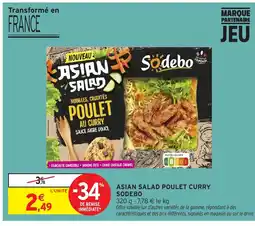 Intermarché SODEBO Asian salad poulet curry offre