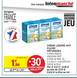 Intermarché PÂTURAGES Crème légère uht fluide offre