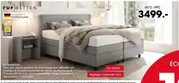 Möbel Martin Lit boxspring Tissu gris foncé, surface de couchage env. 180x200 cm offre