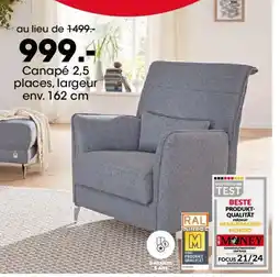 Möbel Martin Canapé 2,5 places, largeur env. 162 cm offre