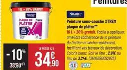 Bricorama NUANCE Peinture sous-couche xtrem plaque de plâtre offre
