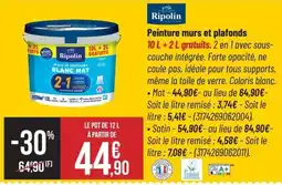 Bricorama RIPOLIN Peinture murs et plafonds offre