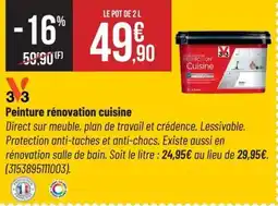 Bricorama 3V3 Peinture rénovation cuisine offre