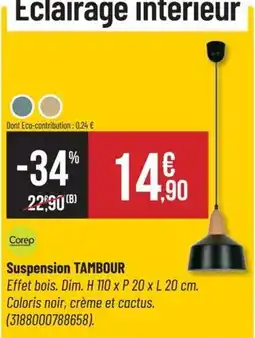 Bricorama Suspension tambour offre