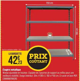 Bricorama Étagère métallique offre